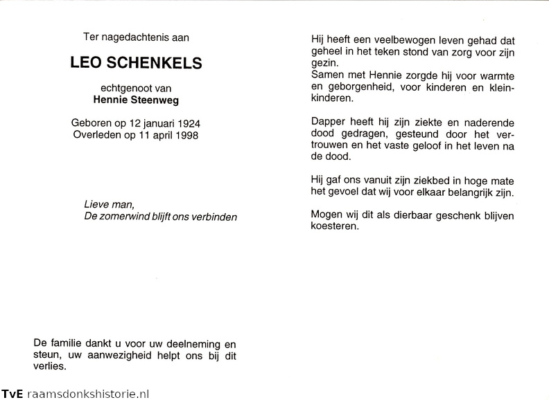 Leo Schenkels Hennie Steenweg