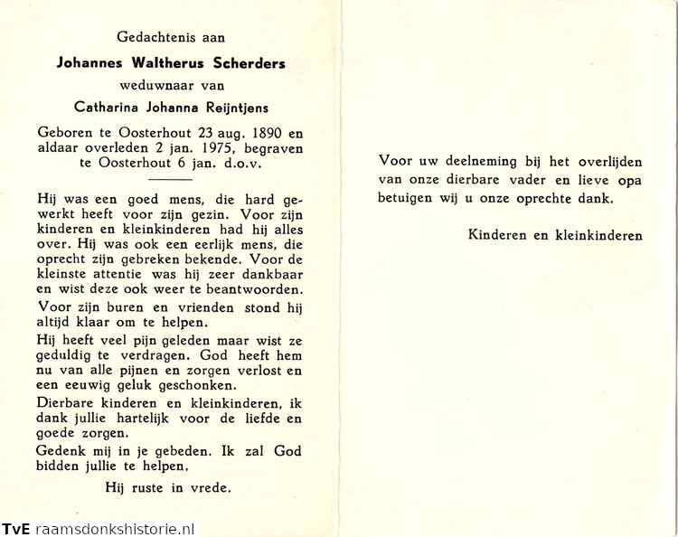Johannes Waltherus Scherders Catharina Johanna Reijntjens