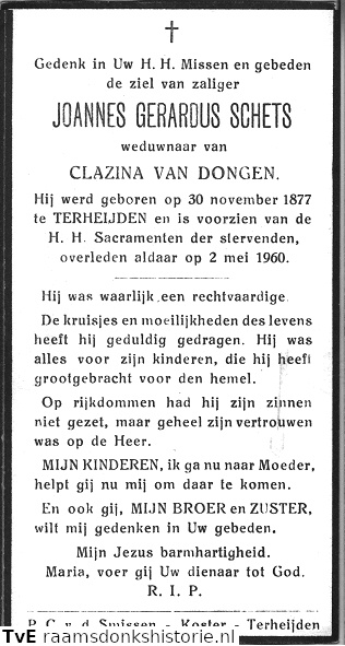 Joannes Gerardus Schets Clazina van Dongen