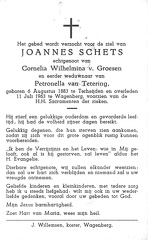 Joannes Schets Cornelia Wilhelmina van Groesen Petronella van Tetering