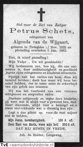 Petrus Schets Algonda van de Wijgaart