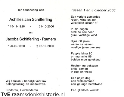 Archilles Jan Schifferling Jacoba Ramers