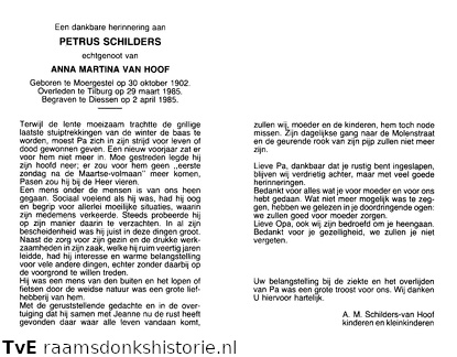 Petrus Schilder Anna Martina van Hoof
