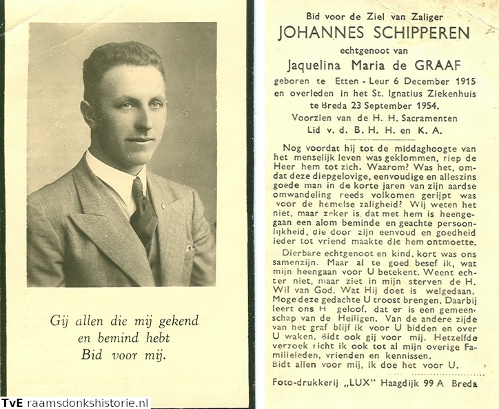 Johannes Schipperen Jaquelina Maria de Graaf