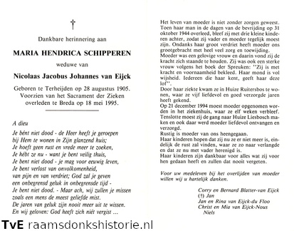 Maria Hendrica Schipperen Nicolaas Jacobus Johannes van Eijck