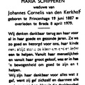 Maria Schipperen Johannes Cornelis van den Kerkhof