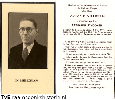 Adrianus Schoonen Catharina Schoonen