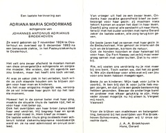 Adriana Maria Schoormans Johannes Antonius Adrianus Broekhoven