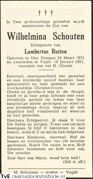 Wilhelmina Schouten Lambertus Rutten