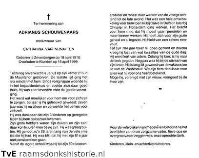 Adrianus Schouwenaars Catharina van Nijnatten