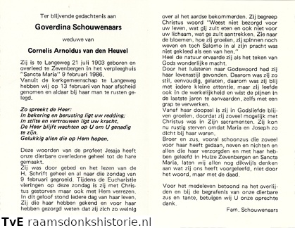 Goverdina Schouwenaers Cornelis Arnoldus van den Heuvel