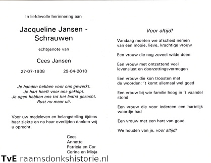 Jacqueline Schrauwen Cees Jansen