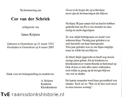 Cor van der  Schriek Janus Krijnen