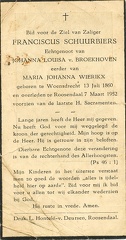 Franciscus Schuurbiers Johanna Louisa van Broekhoven  Maria Johanna Wierikx