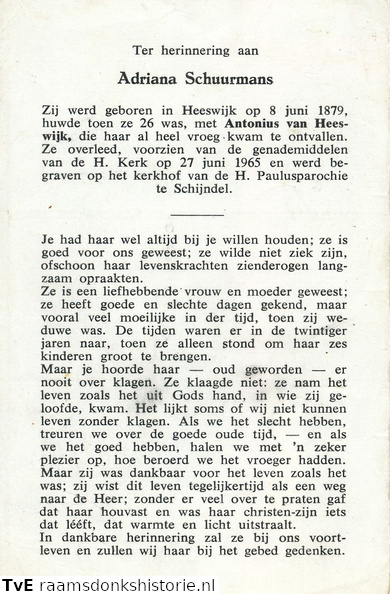 Adriana Schuurmans Antonius van Heeswijk