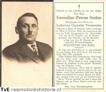 Cornelius Petrus Seelen Ludovica Cornelia Vermeulen