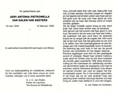 Adri Antonia Pietronella van Seeters A J C van Dalen