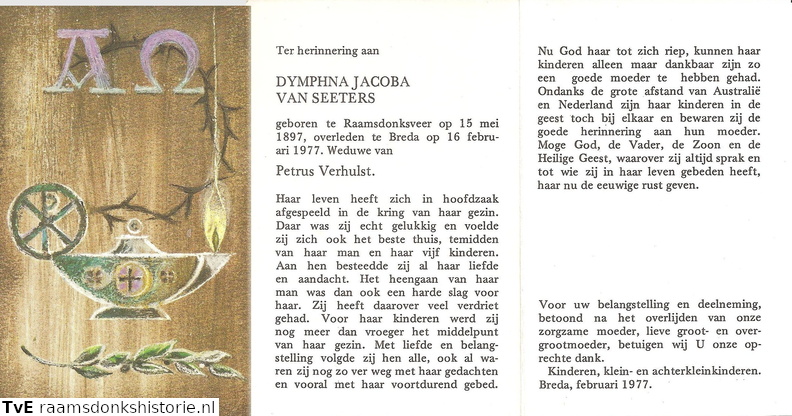 Dymphna Jacoba van Seeters Petrus Verhulst