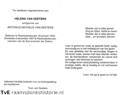 Helena van Seeters Antonius Matheus van Seeters