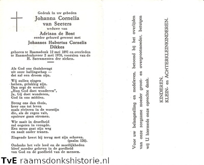 Johanna Cornelia van Seeters Adriaan de Bont  Johannes Hubertus Cornelis Dikkes