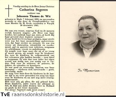 Catharina Segeren Johannes Thomas de Wit