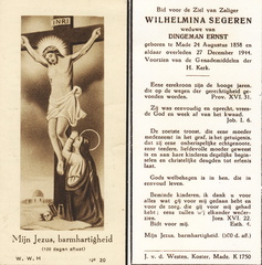 Wilhelmina Segeren Dingeman Ernst