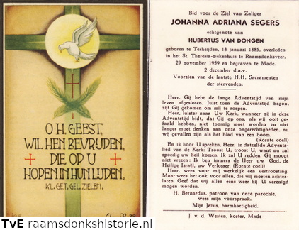 Johanna Adriana Segers Hubertus van Dongen