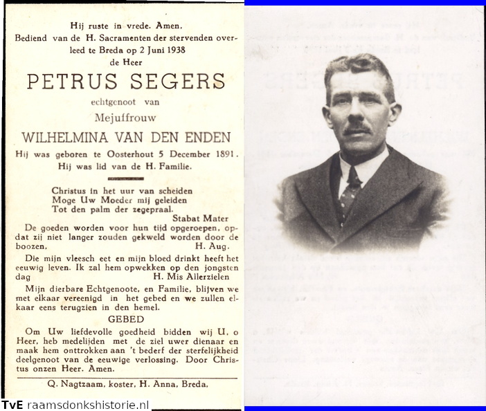 Petrus Segers Wilhelmina van den Enden