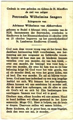 Petronella Wilhelmina Sengers Adrianus Wilhelmus van Akkerveken