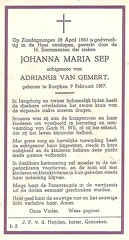 Johanna Maria Sep Adrianus van Gemert