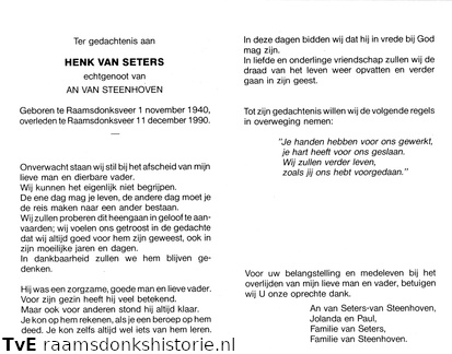 Henk van Seters An van Steenhoven