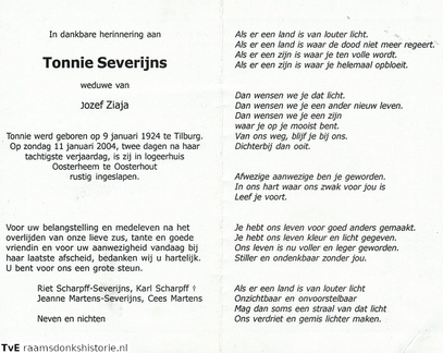 Tonnie Severijns Jozef Ziaja