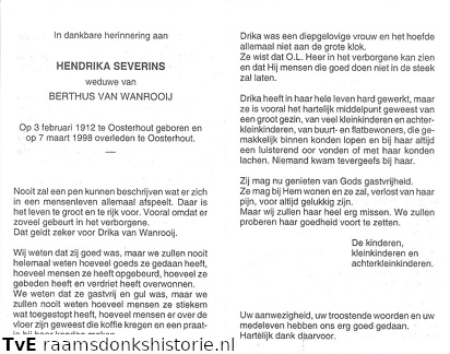 Hendrika Severins Berthus van Wanrooij