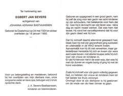 Egbert Jan Severs Johanna Adriana Bastiaanssen