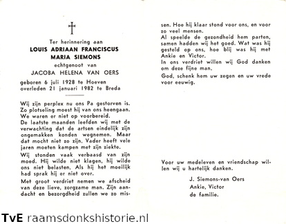 Louis Adriaan Franciscus Maria Siemons Jacoba Helena van Oers