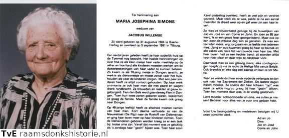 Maria Josephina Simons Jacobus Willemse