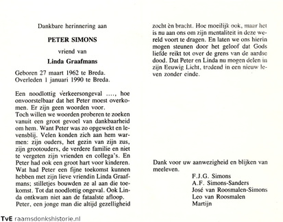 Peter Simons (vr) Linda Graafmans