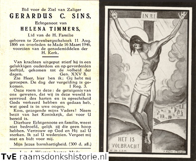 Gerardus C Sins Helena Timmers
