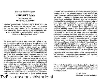 Hendrika Sins Antonius Dijkmans