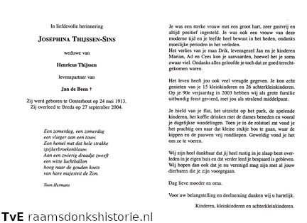 Josephina Sins (vr) Jan de Been Henricus Thijssen