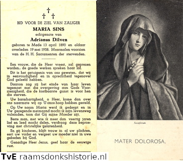 Maria Sins Adrianus Dilven