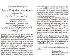 Maria Magdalena van Sittert Jacobus Petrus van Gurp