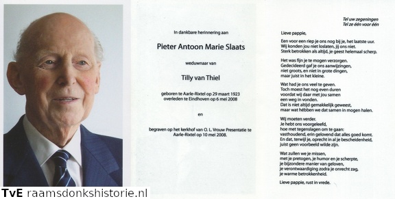 Pieter Antoon Marie Slaats Tilly van Thiel