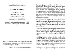 Lieuwe Slippens Jacoba de Vries-Christina Dijkstra