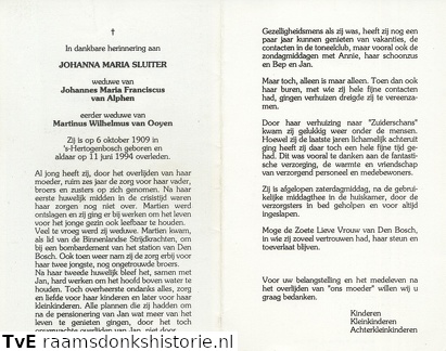 Johanna Maria Sluiter Johannes Maria Franciscus van Alphen  Martinus Wilhelmus van Ooyen