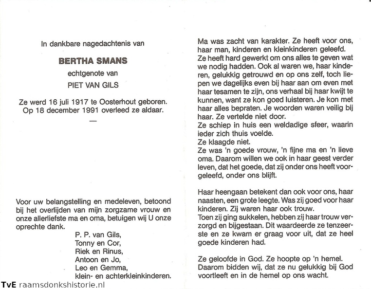 Bertha Smans Piet van Gils