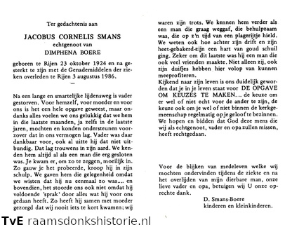 Jacobus Cornelis Smans Dimphena Boere