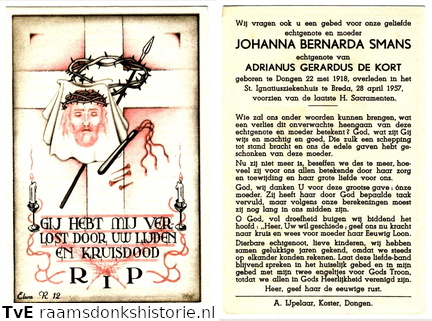 Johanna Bernarda Smans Adrianus Gerardus de Kort