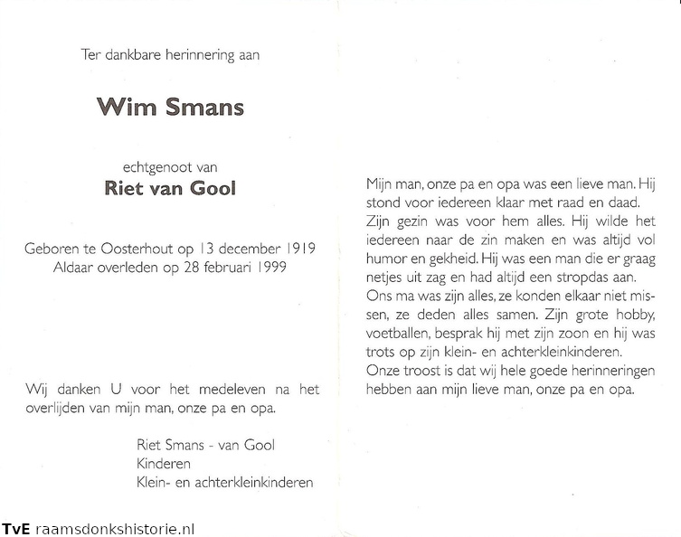 Wim Smans Riet van Gool