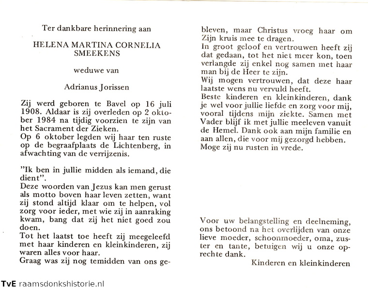 Helena Martina Cornelia Smeekens Adrianus Jorissen